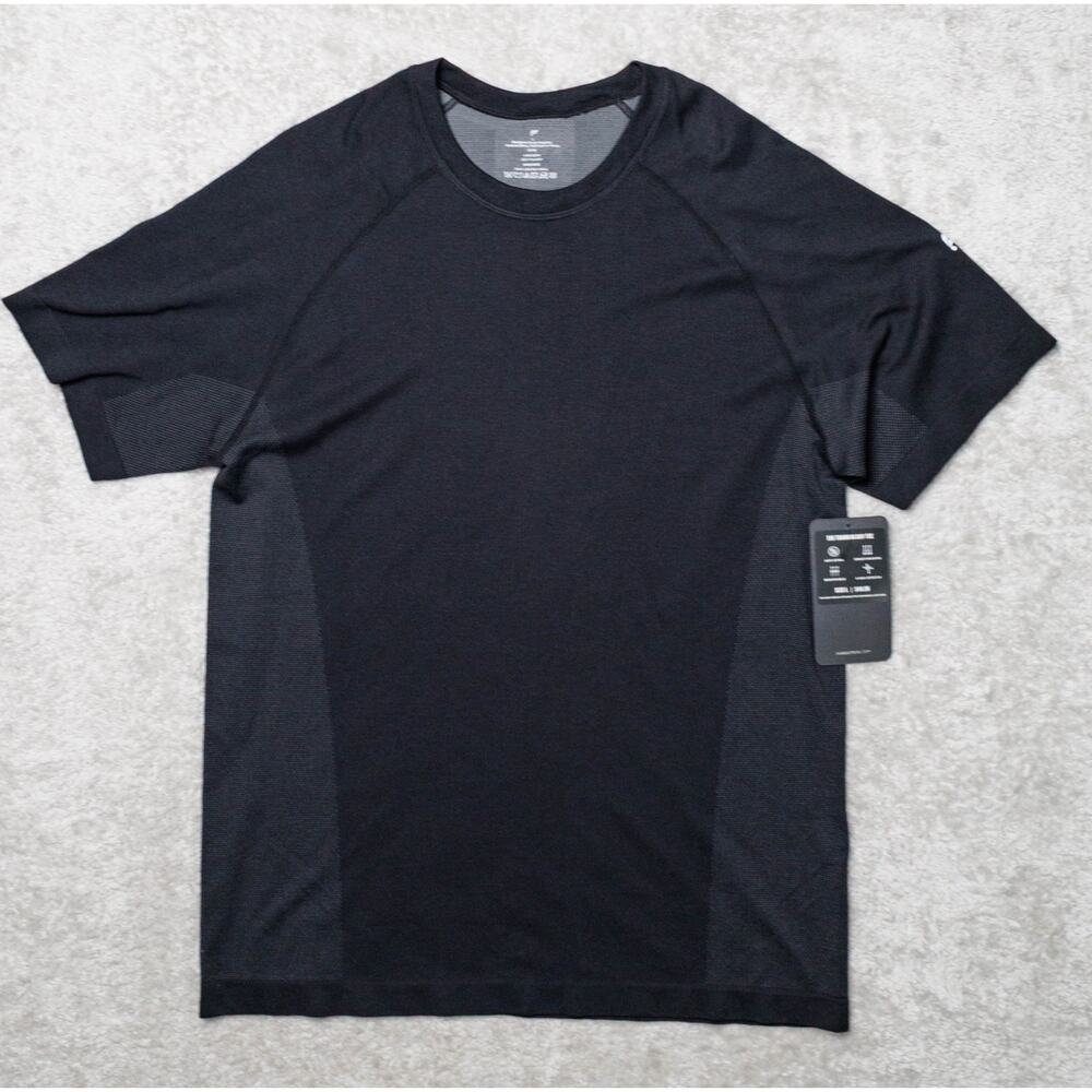 Fabletics Black Training Day Tee Short Sleeve Workout T Shirt Mens Size L NWT